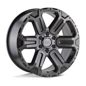 Llanta Black Rhino Wanaka 17x8.5 6x139.7 ET+12 Matte Gunmetal W/Brushe