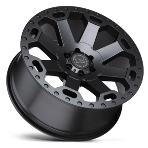 Llanta Black Rhino Warlord 17x9 6x139.7 ET-12 Matte Black W/Machin