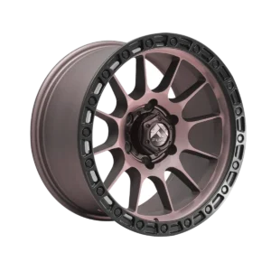 Llanta 4x4 diseño 041 17x9 6x139.7 ET-12 bronce mate, labio negro mate