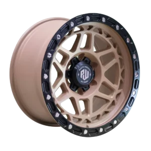 Llanta 4x4 diseño 002 17x9 6x139.7 ET0 arena mate, labio negro