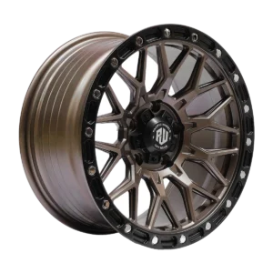 Llanta 4x4 diseño 045 17x8.5 6x139.7 ET+20 bronce mate, labio negro mate