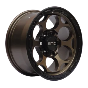 Llanta 4x4 diseño 008 17x9 6x139.7 ET0 bronce mate, labio negro mate