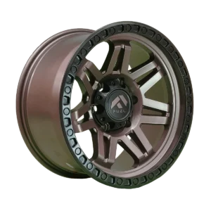 Llanta 4x4 diseño 029 17x9 6x139.7 ET0 bronce mate, labio negro