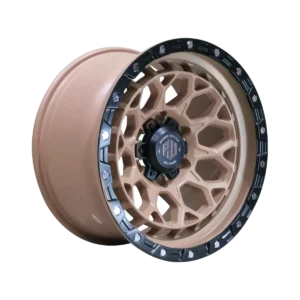 Llanta 4x4 diseño 021 17x9 6x139.7 ET0 arena mate, labio negro