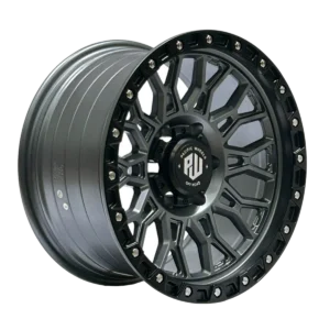 Llanta 4x4 diseño 044 17x9 6x139.7 ET0 gris mate, labio negro