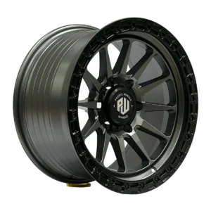 Llanta 4x4 diseño 022 17x9 6x139.7 ET0 gris mate, labio negro