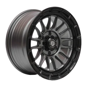 Llanta 4x4 diseño 025 17x8.5 6x139.7 ET+20 gris oscuro mate, labio negro mate