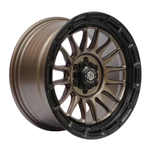 Llanta 4x4 diseño 025 17x8.5 6x139.7 ET+20 bronce mate, labio negro mate