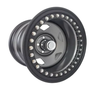 Llanta 4x4 diseño 001 17x10 6x139.7 ET-38 gris oscuro mate, labio negro mate
